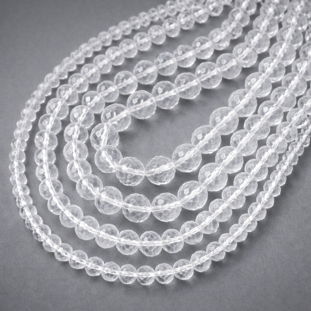 Beads Rock crystal-faceted 6mm (1206000G)