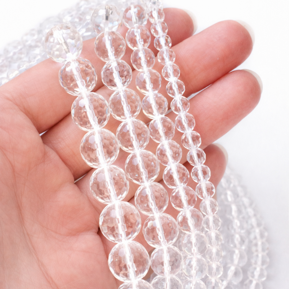 Beads Rock crystal-faceted 6mm (1206000G)