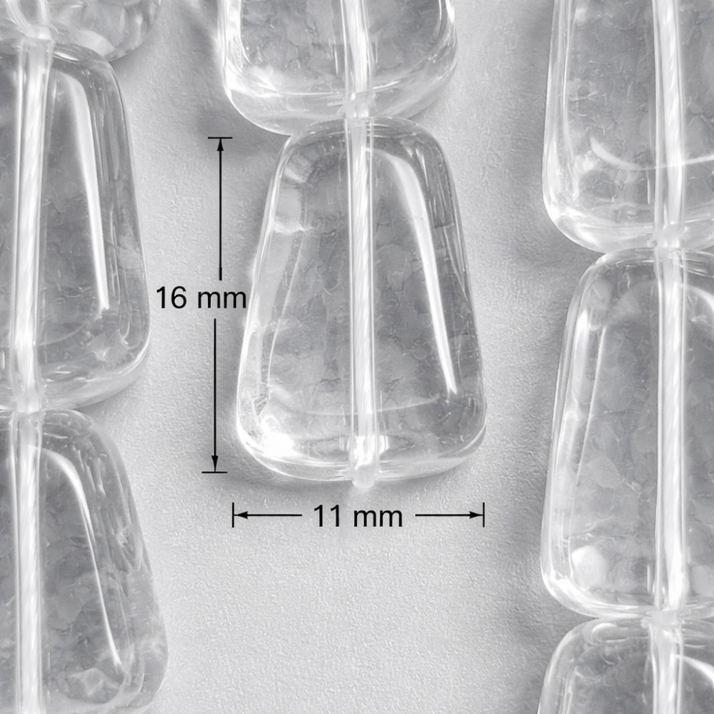 Beads Rock crystal ~ 11x16 mm (1211002)