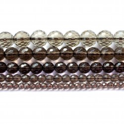 Beads Smoky quartz-faceted 8 mm (1608000G)
