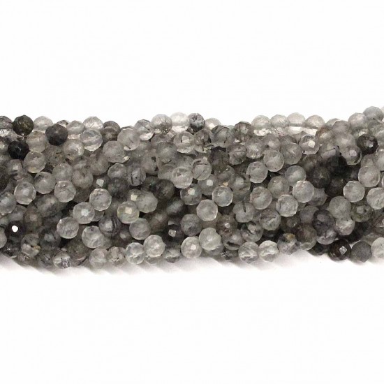 Beads Rutile quartz-faceted 3mm (1603000G)