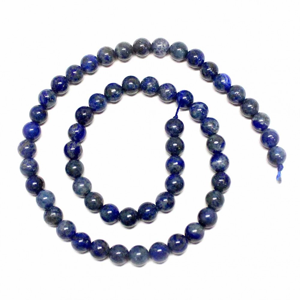 6.5mm natural lapis lazuli beads