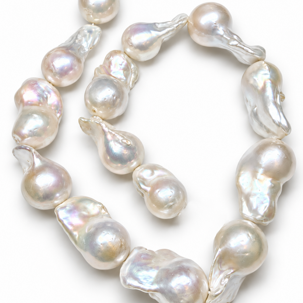 Baroque pearls, 33х21 mm, cultured
