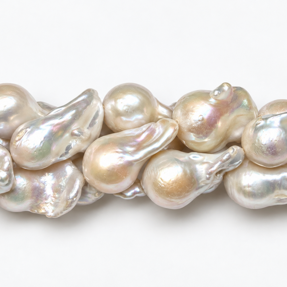 Baroque pearls, 33х21 mm, cultured