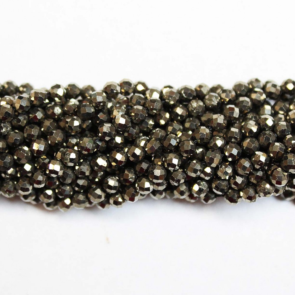 Beads Pyrite-faceted 3mm (2803000G)