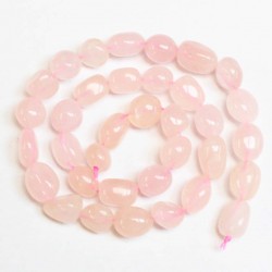 Beads Rose quartz ~13x9mm (3213000)