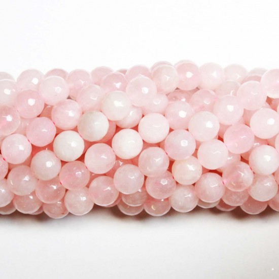 Beads Rose quartz-faceted 10mm (3210000G)