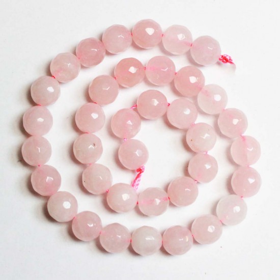Beads Rose quartz-faceted 10mm (3210000G)