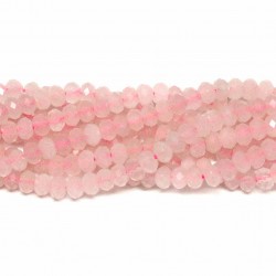 Beads Rose quartz-faceted 4,5x3mm (3204000G)
