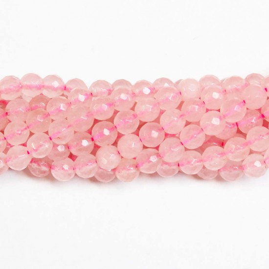 Beads Rose quartz-faceted 6mm (3206000G)