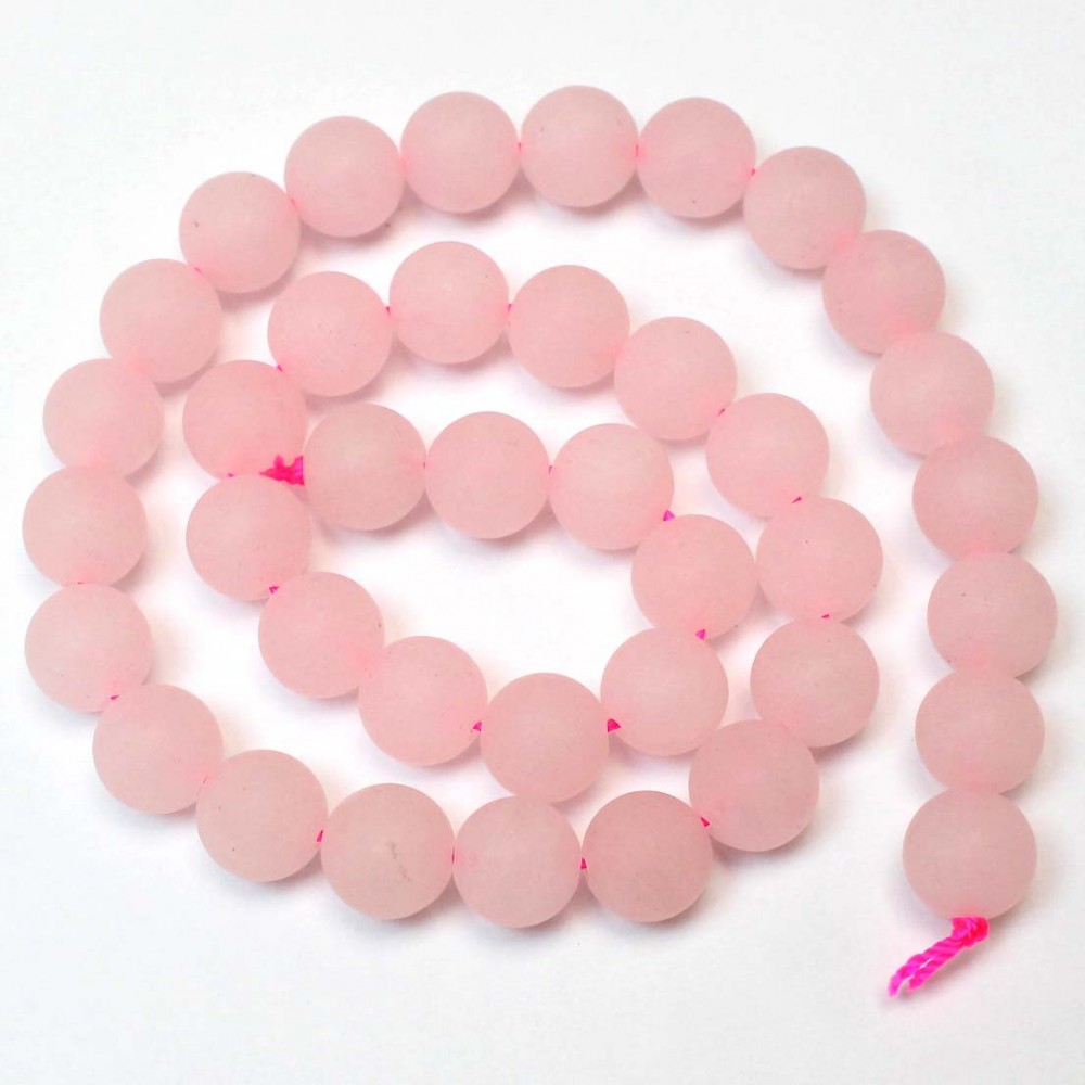 Beads Rose quartz-frosted 10mm (3210000M)