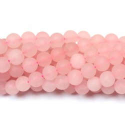 Beads Rose quartz-frosted 8mm (3208000M)