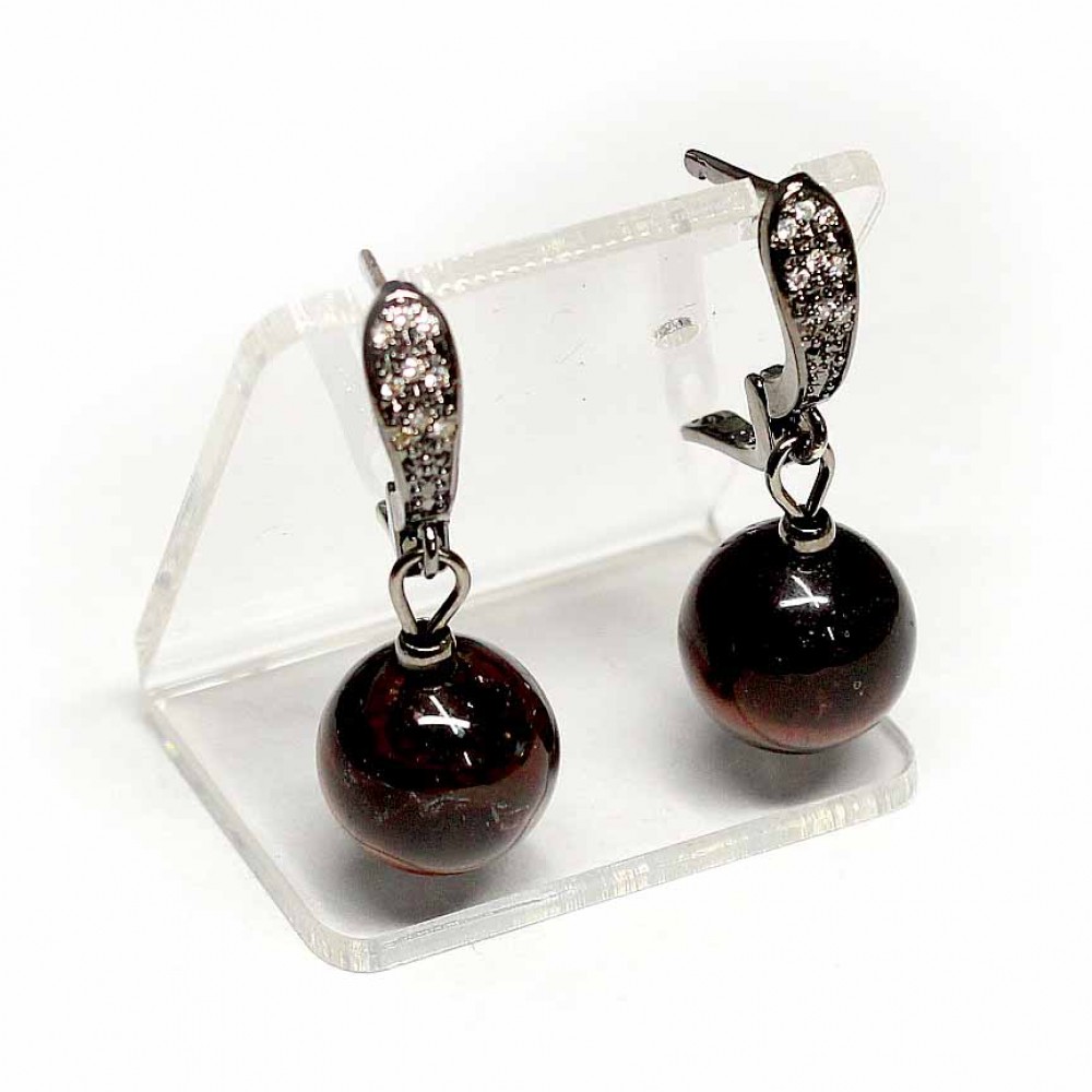 Earrings Lux-Bulls eye + gift box (70900)