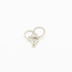 Silver earring fittings - 17x1mm 2 pcs. (F02S2011)