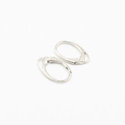 Silver earring fittings - 17x1mm 2 pcs. (F02S2012)