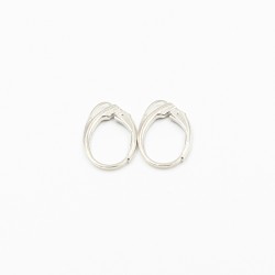 Silver earring fittings - 17x1mm 2 pcs. (F02S2012)