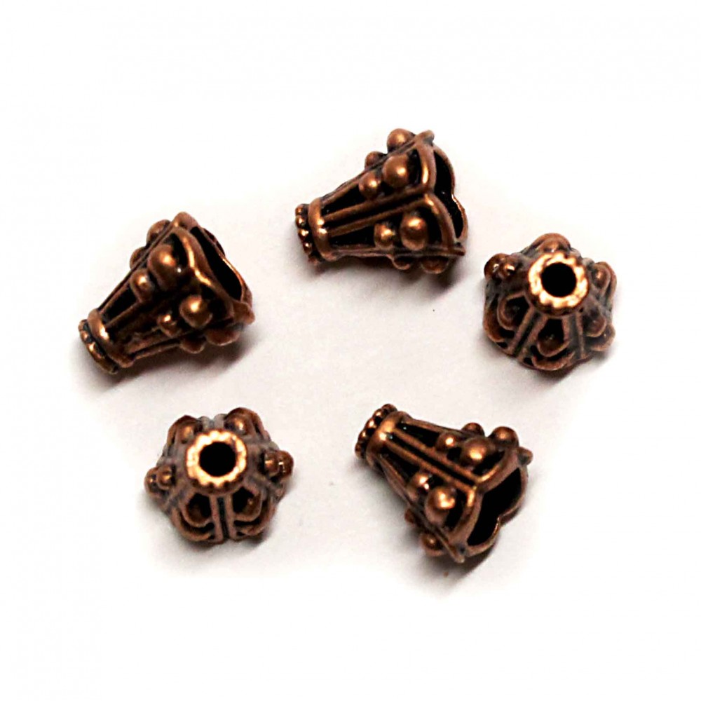 Bead caps 10x8mm 5pcs. (F06M5007) 