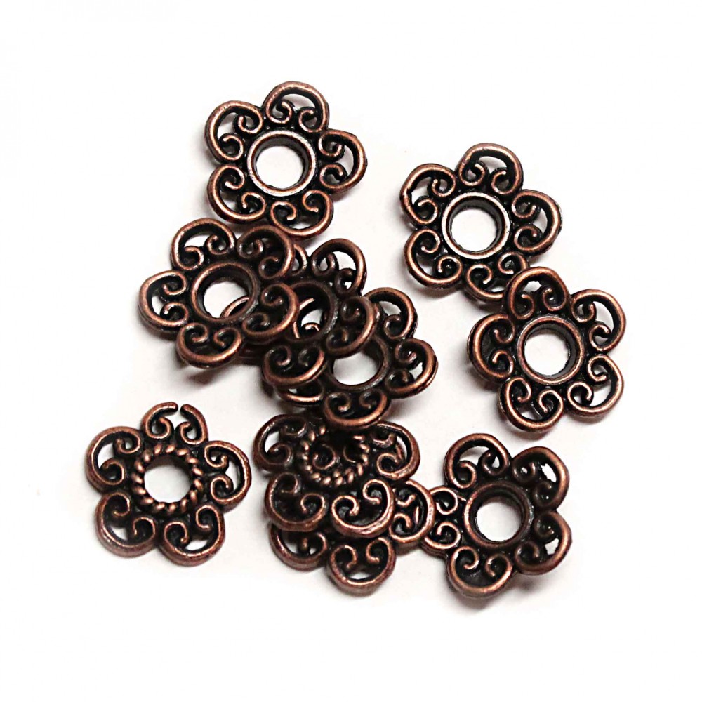 Bead caps 12mm 10pcs. (F06M5004) 