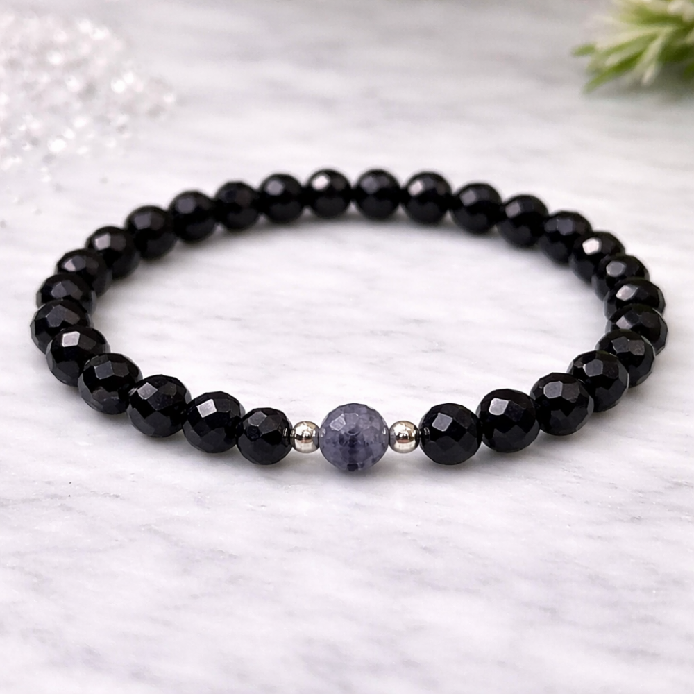 Spinel Bracelet with Iolite