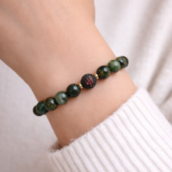 Chrysoprase Bracelet with Smooth Beads