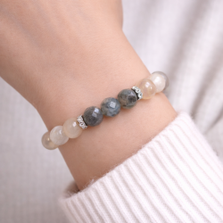 Agate Bracelet with Labradorite