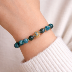 Apatite Bracelet with Decorative Accent