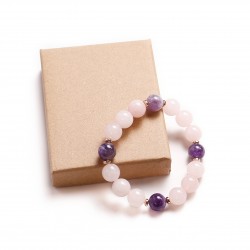 Rose Quartz/Amethyst/Hematite (321006)