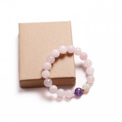 Rose Quartz/Amethyst/Hematite/Agate (321011)