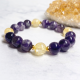 Bracelet with Natural Stones: Amethyst / Citrine
