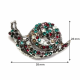 Bright brooch in the shape of a snail, decorated with multicoloured rhinestones (6553)