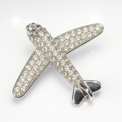 Brooch 42x37mm (6698)