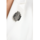 Black Crystal Leaf Brooch (6715)