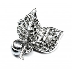 Brooch ‘Silver Leaf with Pearl Brooch’ (6719)