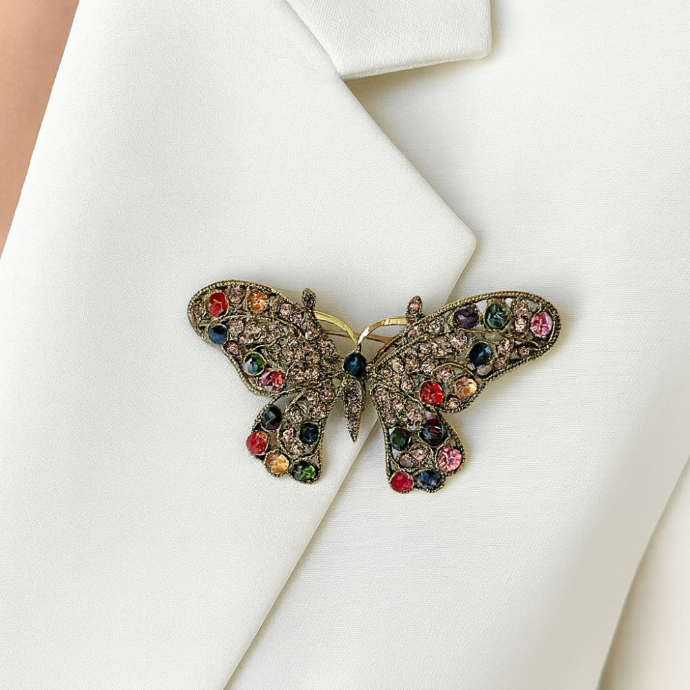Rainbow Butterfly Brooch (6724)