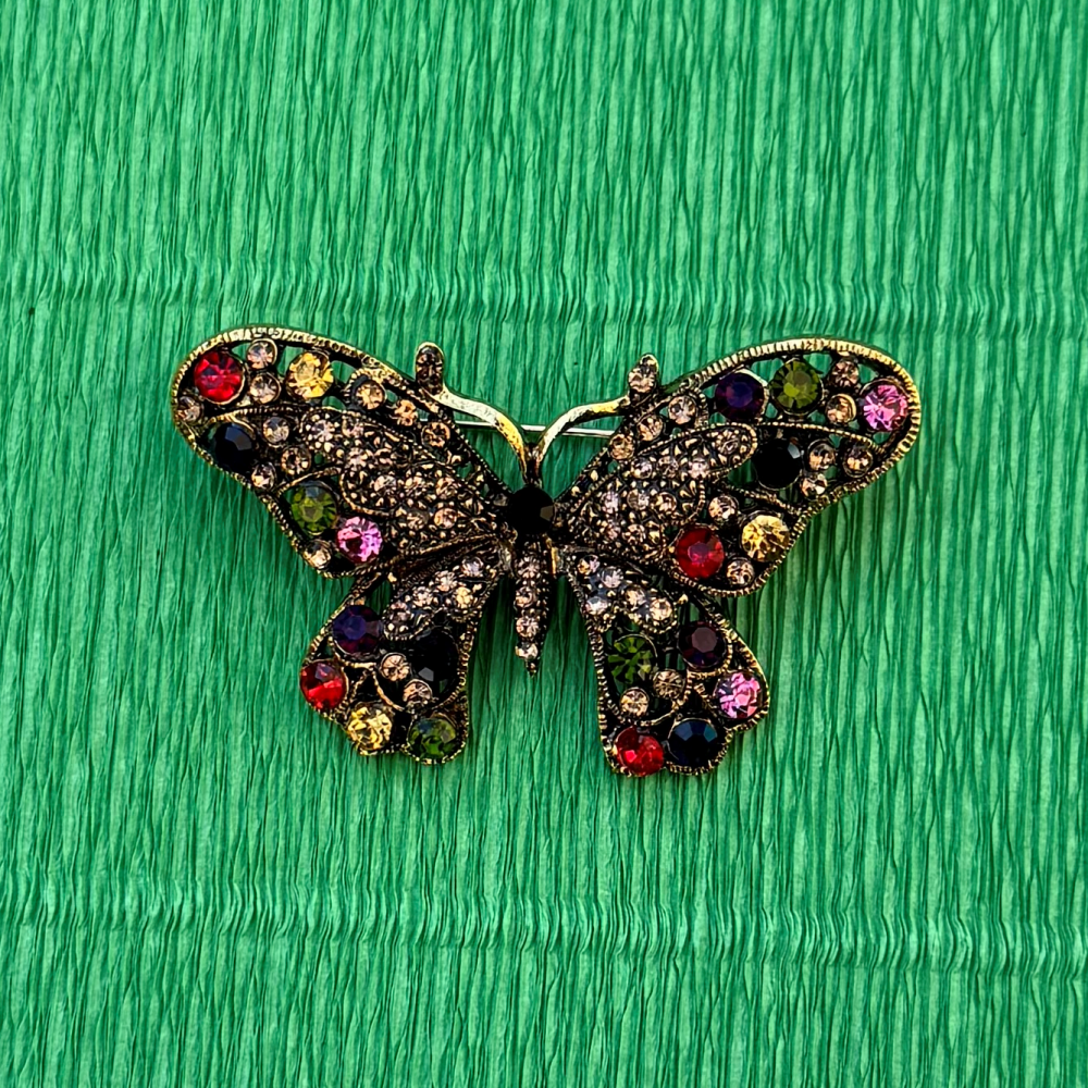 Rainbow Butterfly Brooch (6724)