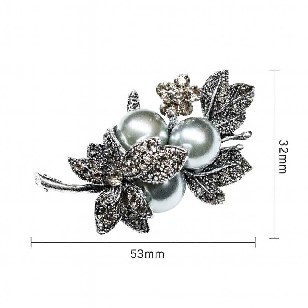 Silver Bud Brooch (6725)