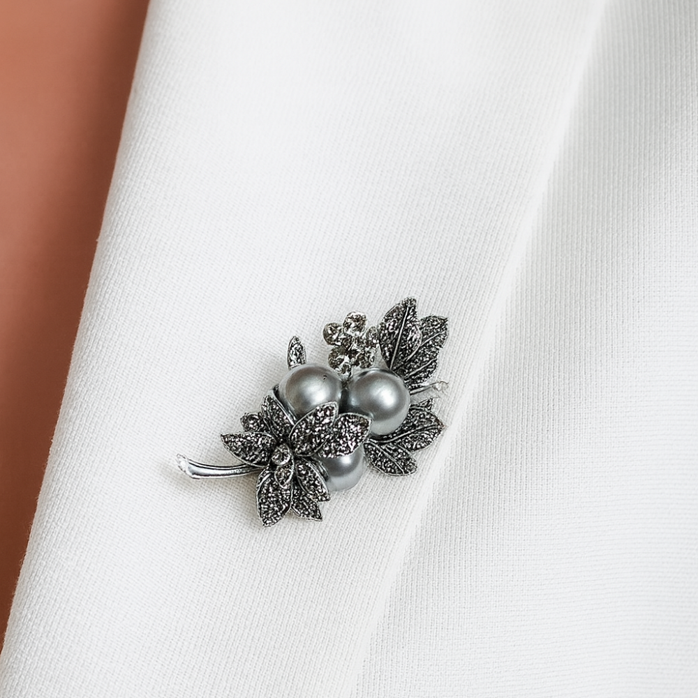 Silver Bud Brooch (6725)