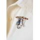 Romantic brooch with two cats on a swing (6781)