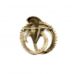  BROOCH. COBRA SNAKE WITH RHINESTONES (6807)