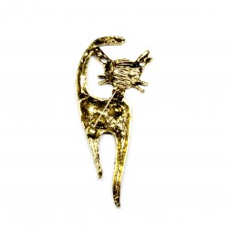  BROOCH. STYLISED CAT WITH RHINESTONES (6811)