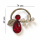 Brooch red drop (6895)