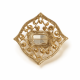Brooch gold stained glass (6896)