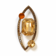 Brooch with yellow stone (6898)