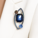 Brooch with blue stone (6899)