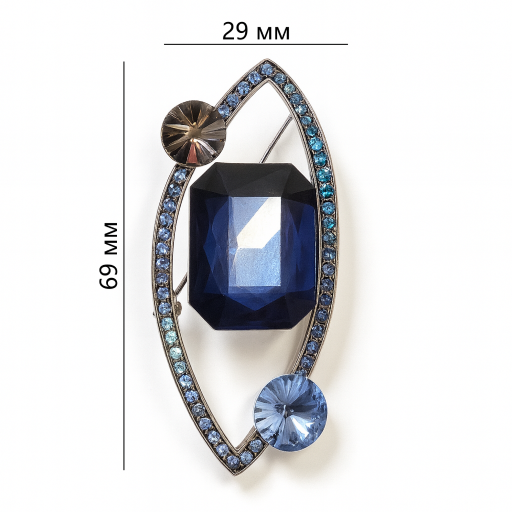 Brooch with blue stone (6899)