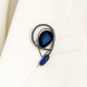 Brooch with blue stone (6901)