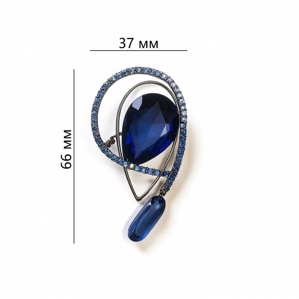 Brooch with blue stone (6901)