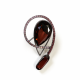Brooch with burgundy stone (6902)