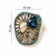 Brooch with blue stone (6905)