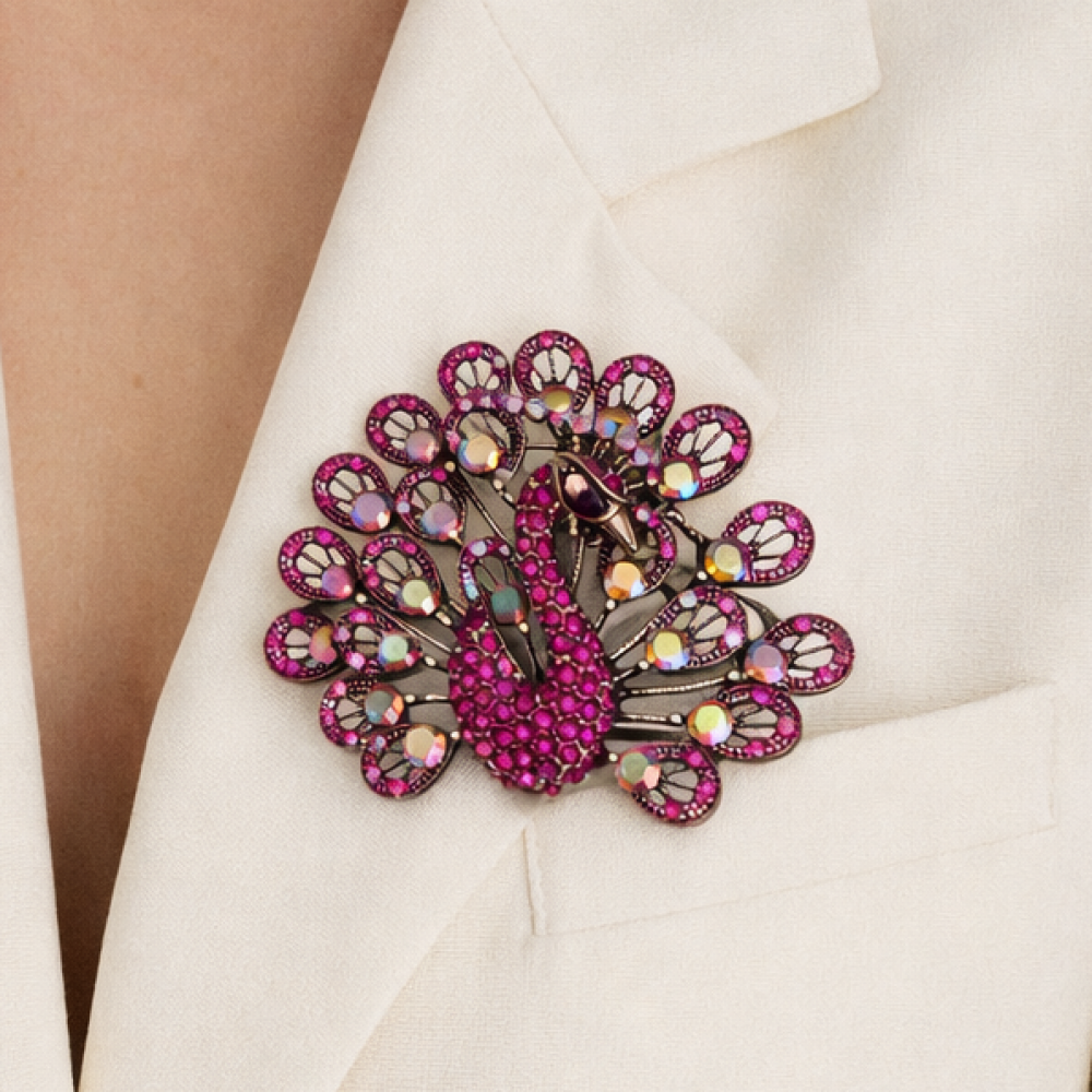 Brooch Peacock (6932)